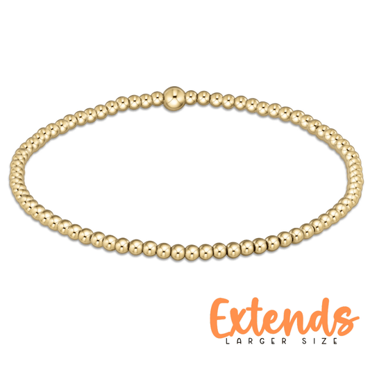 EXTENDS 2mm Gold Classic Bracelet - She Chester