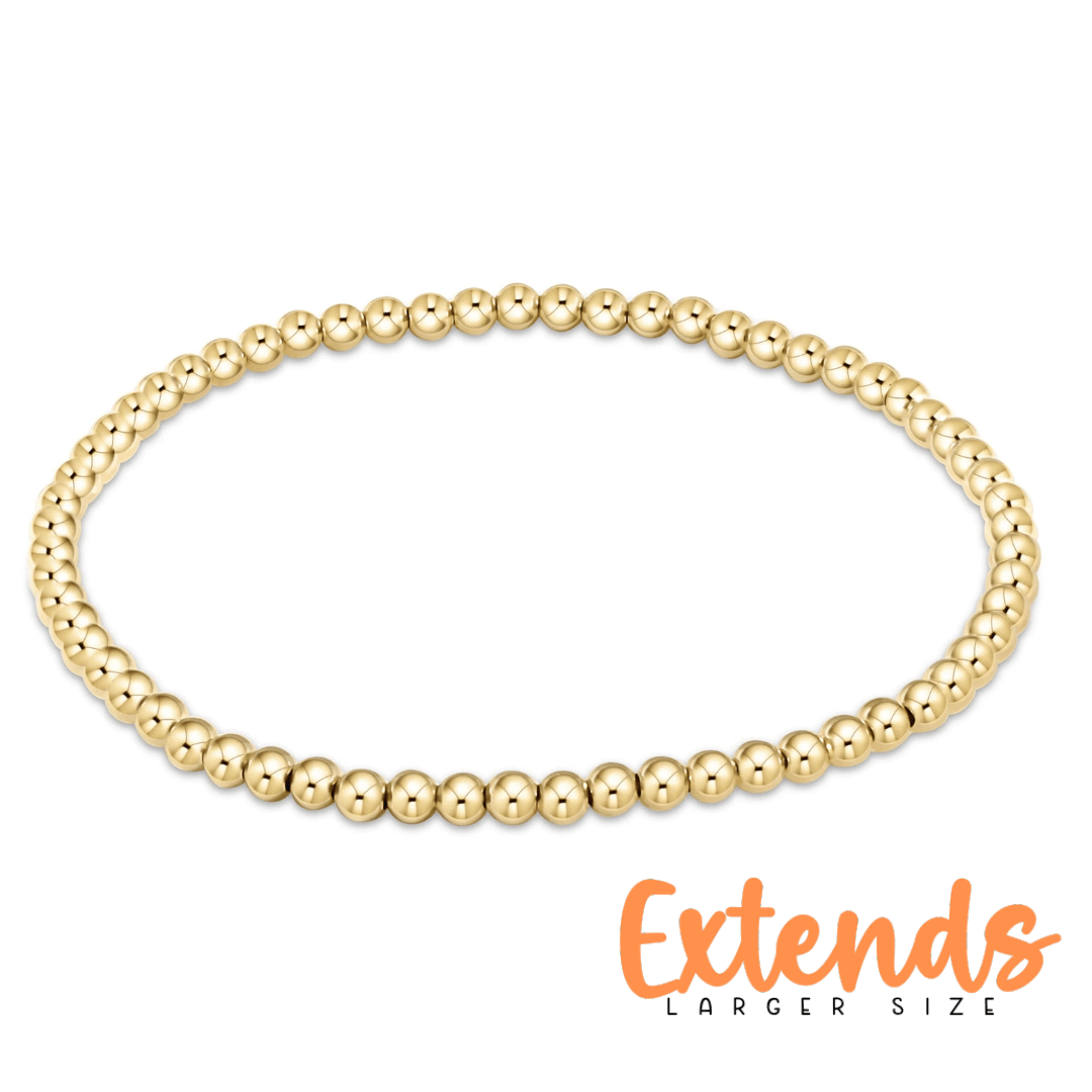 EXTENDS 3mm Classic Gold Bead - She Chester