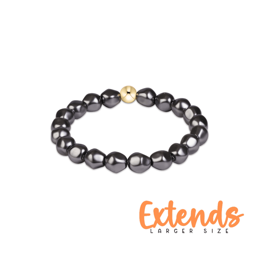 Extends Classic Admire Pearl Dark Grey Bracelet - She Chester