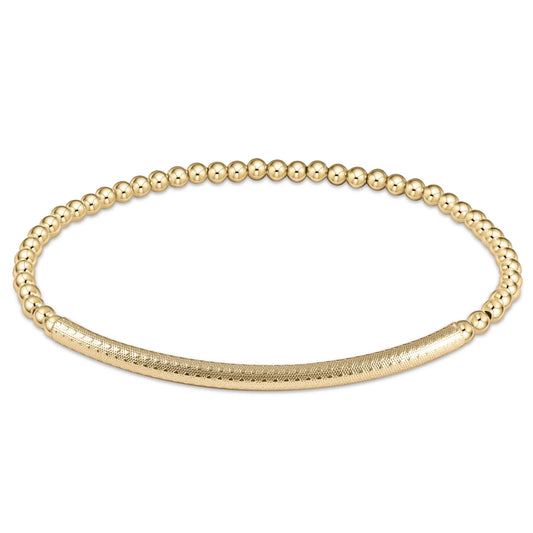 EXTENDS Classic Gold 3mm Bliss Bar Textured - She Chester