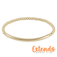 EXTENDS Classic Gold 3mm Bliss Bar Textured - She Chester