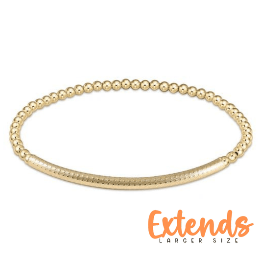 EXTENDS Classic Gold 3mm Bliss Bar Textured - She Chester