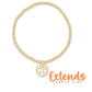 EXTENDS Classic Gold 3mm Guardian Angel Charm Bracelet - She Chester
