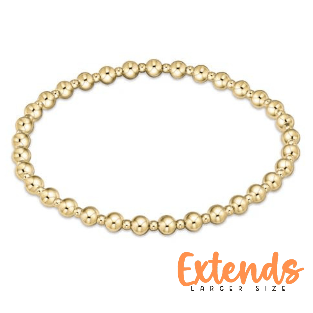 EXTENDS Classic Gold Grateful 4MM Bead Bracelet - She Chester