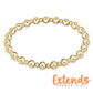 EXTENDS Classic Gold Grateful 5MM Bead Bracelet - She Chester