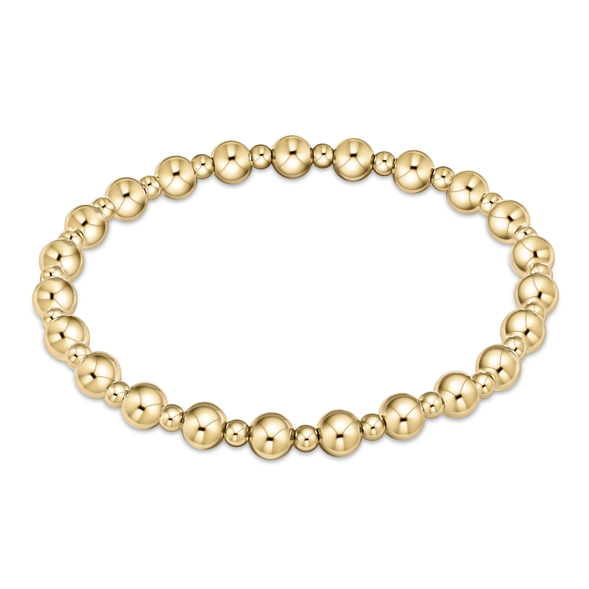 EXTENDS Classic Gold Grateful 5MM Bead Bracelet - She Chester