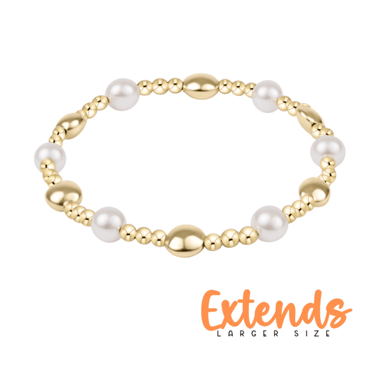Extends Honesty Sincerity Pearl 6mm Bracelet - She Chester