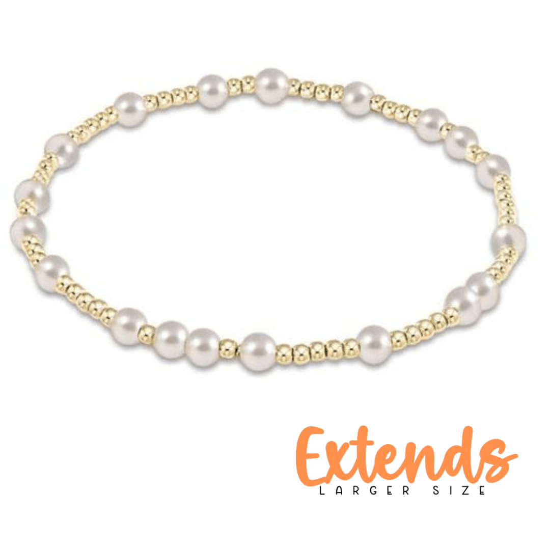 EXTENDS Hope Pearl 4mm Bead Bracelet - She Chester