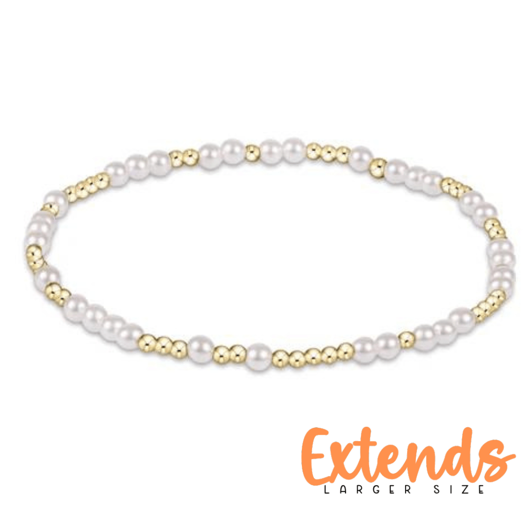 Extends Hope Unwritten 3mm Pearl Bead Bracelet - She Chester