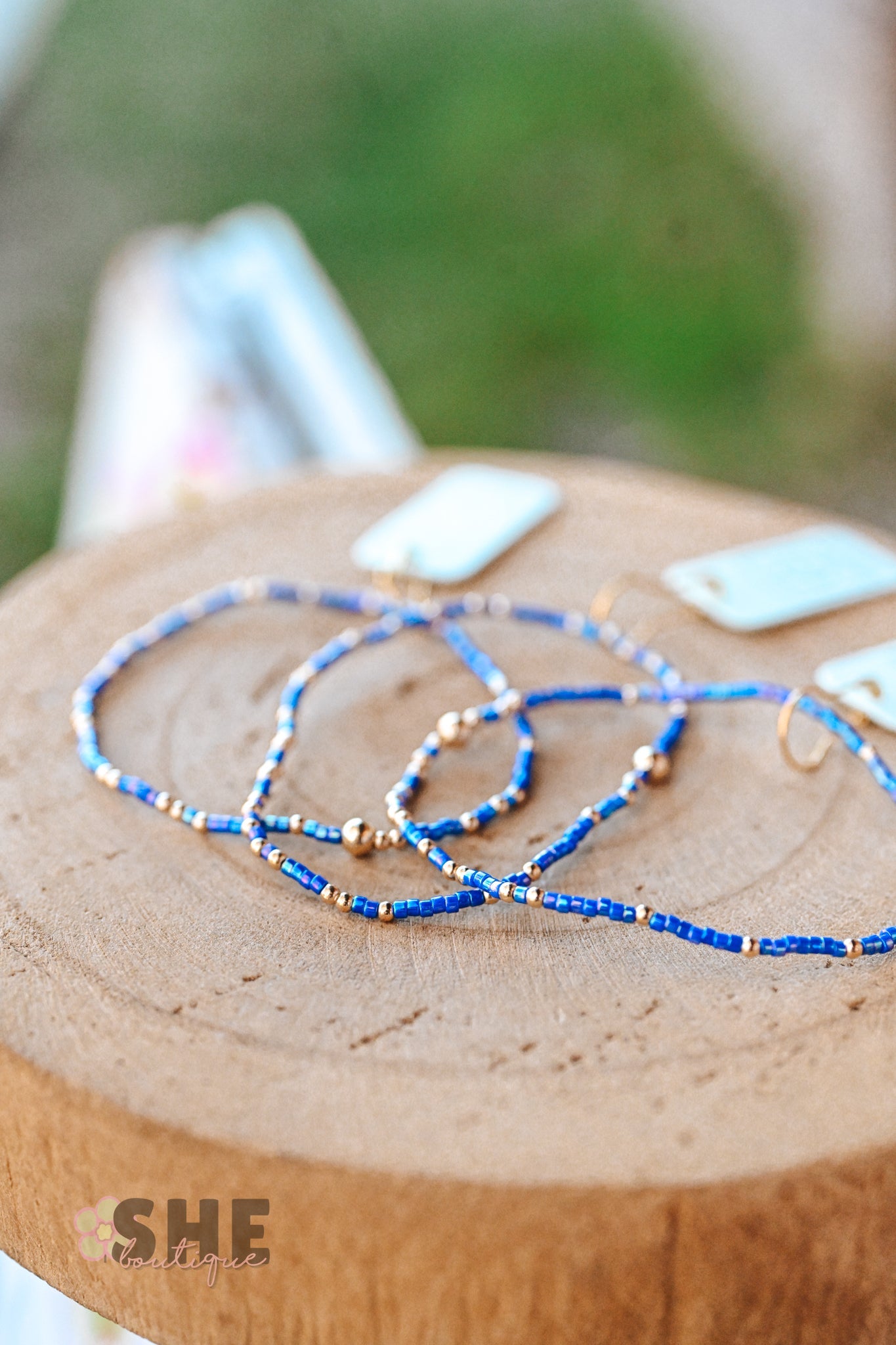 Extends - Hope Unwritten Bracelet - Blue Metallic - She Chester