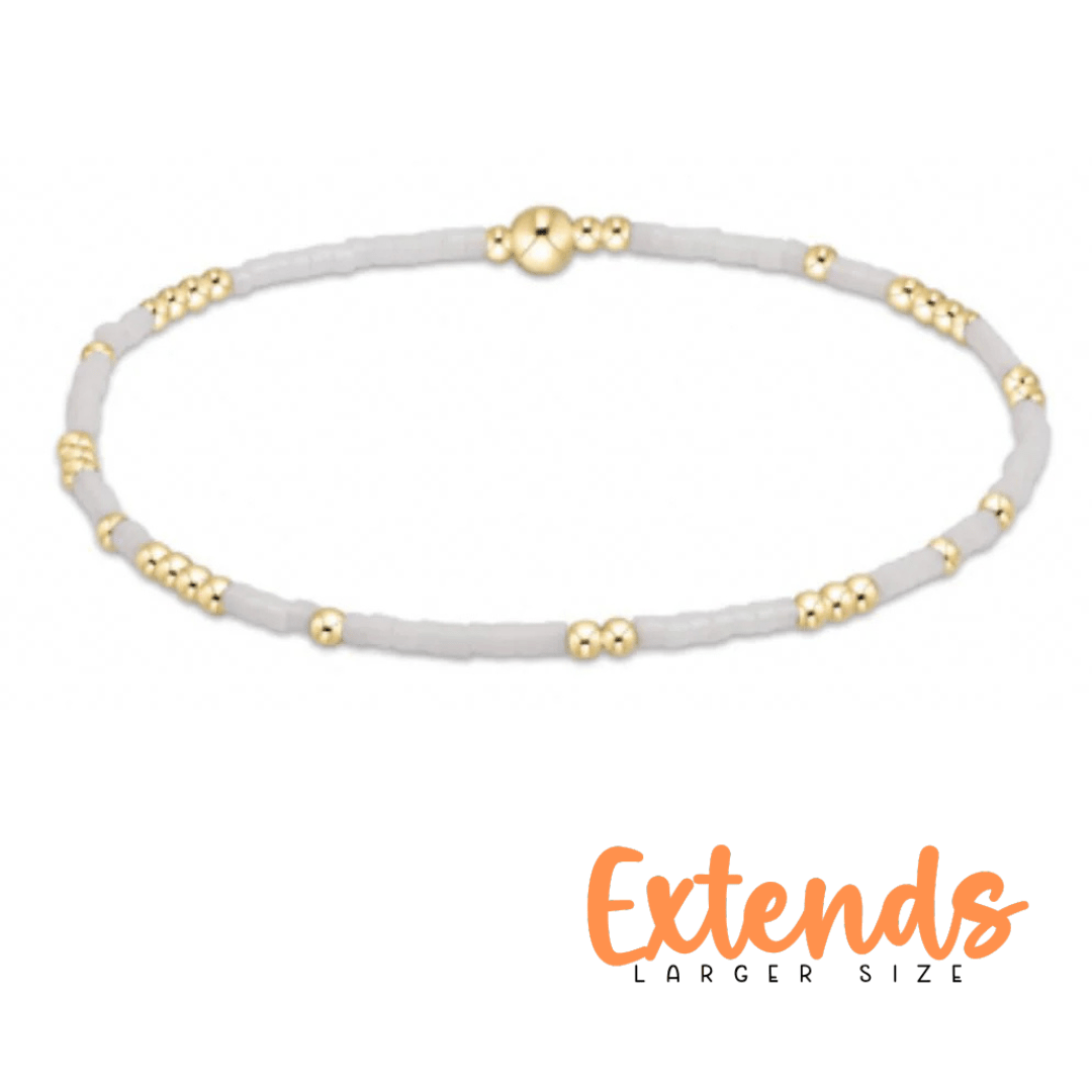 EXTENDS - HOPE UNWRITTEN BRACELET - WHITE - She Chester