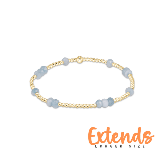 Extends Hope Unwritten Gemstone 4mm Bracelet - Aquamarine - She Chester