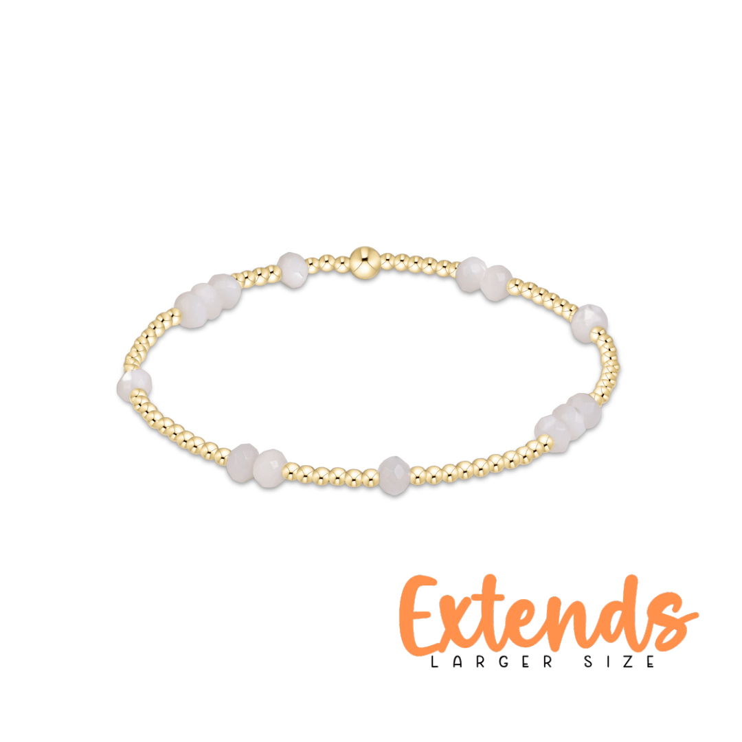 Extends Hope Unwritten Gemstone 4mm Bracelet - Mother Of Pearl - She Chester