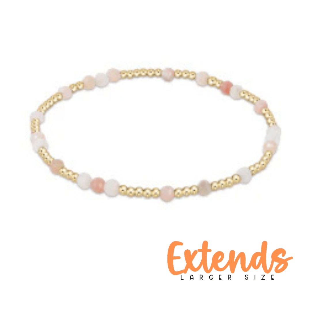 EXTENDS - HOPE UNWRITTEN GEMSTONE BRACELET - PINK OPAL - She Chester