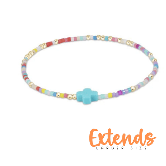 EXTENDS - HOPE UNWRITTEN SIGNATURE CROSS BRACELET - HOT MESS - She Chester