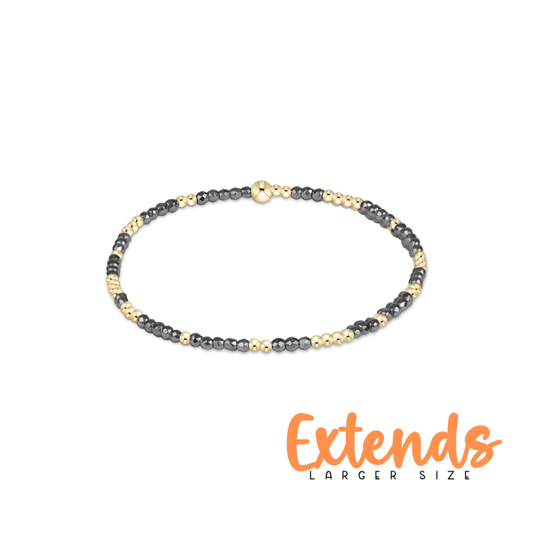 Extends Hope Unwritten Silver Faceted Hematite 2mm Bracelet - She Chester