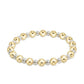 Extends Pearl Grateful Pattern 4mm Bracelet Gold - She Chester