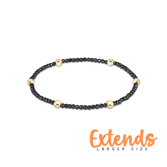 Extends Presence Faceted Hematite 2mm Bracelet - She Chester