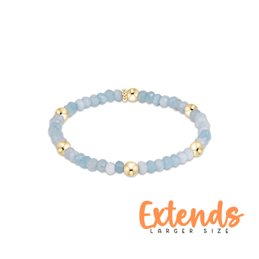 Extends Presence Gemstone 4mm Bracelet - Aquamarine - She Chester