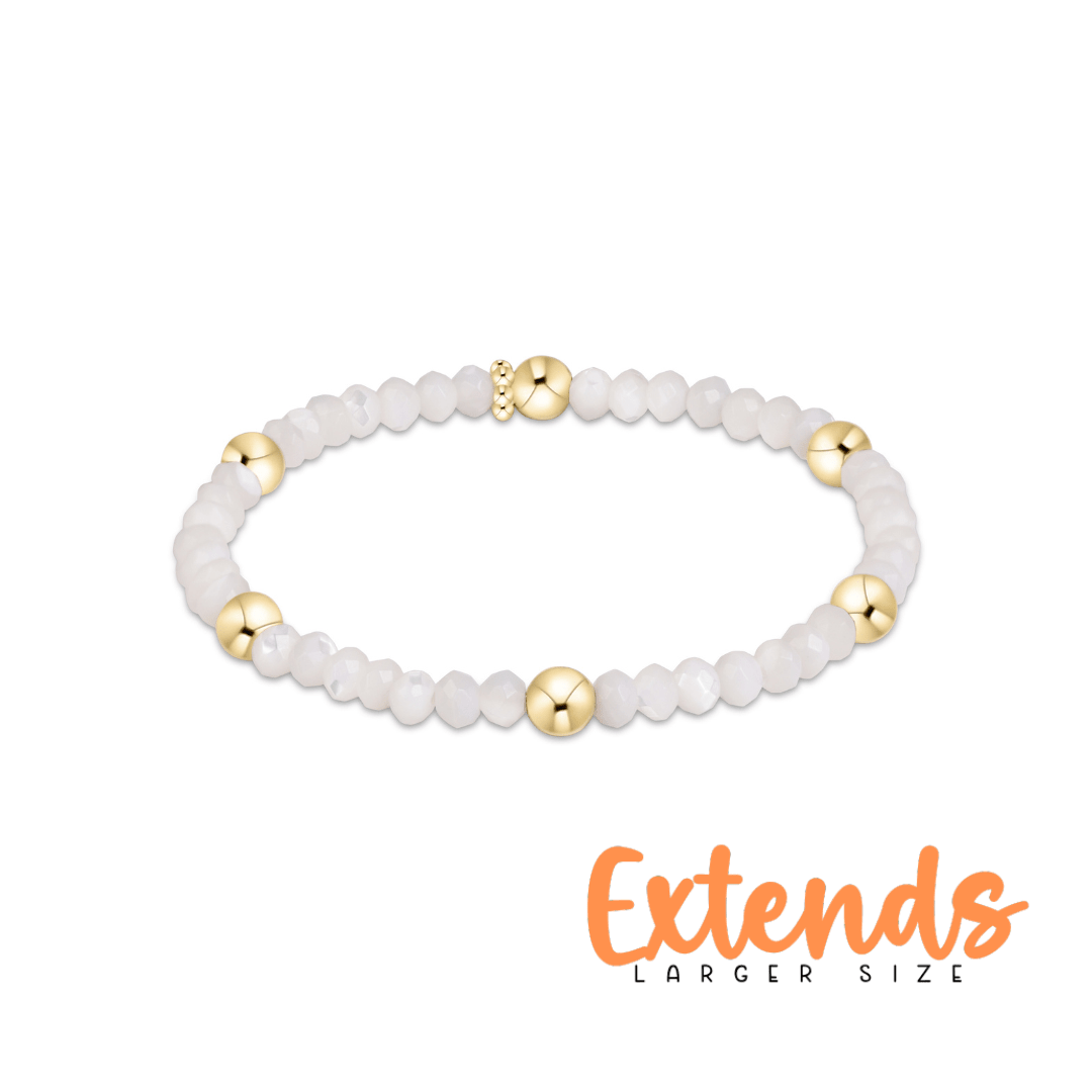 Extends Presence Gemstone 4mm Bracelet - Mother Of Pearl - She Chester
