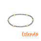 Extends Presence Silver Faceted Hematite 2mm Bracelet - She Chester