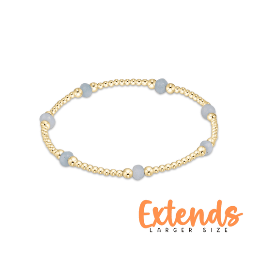 Extends Purpose Gemstone 4mm Bracelet - Aquamarine - She Chester