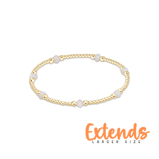Extends Purpose Gemstone 4mm Bracelet - Mother Of Pearl - She Chester