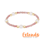 Extends Purpose Pearl 6mm Gem Bracelet - Pink Opal - She Chester
