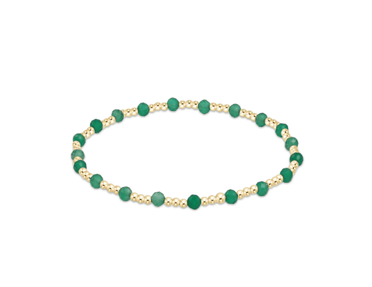 EXTENDS Sincerity Gold 3MM Bracelet - Green Onyx - She Chester