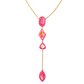 Greta Y Necklace Pink Mix