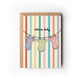 Welcome Baby Onesies Rainbow Striped New Baby Greeting Card