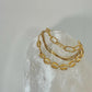 Fabiola Gold Textured Paper Clip Chain Bracelet - 55 - She Chester
