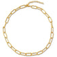 Fabiola Textured Paper Clip Chain Necklace - She Chester