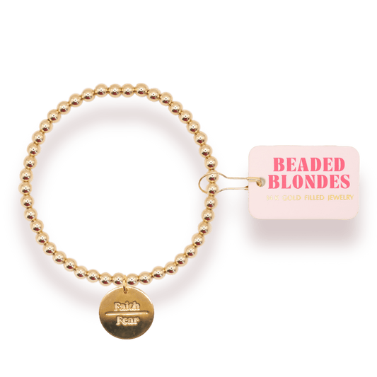 Faith Over Fear Charm Bracelet: Standard 6.75 inch - She Chester