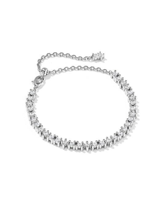 FATE TENNIS BRACELET - SILVER WHITE CZ - She Chester