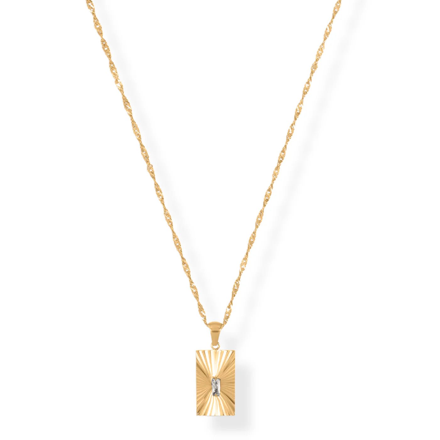 Fatima Sunburst Tag Necklace - She Chester
