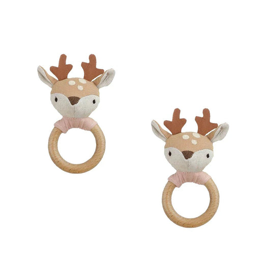 Fawn Wood Rattle Tan - She Chester