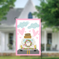 Just Married Car with Garland Garden Flag