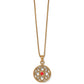 Ferrara Red/Gold Large Pendant Necklace - JM7561 - She Chester