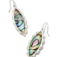 Genevieve Drop Earrings Rhodium Abalone Shell