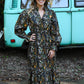 Fields of Fall Black Dress - She Chester