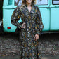 Fields of Fall Black Dress - She Chester