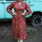 Fields of Fall Maroon Dress - She Chester