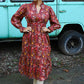 Fields of Fall Maroon Dress - She Chester