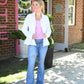 Fit and Flare Trucker Jacket - Bright White - She Chester