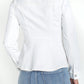Fit and Flare Trucker Jacket - Bright White - She Chester