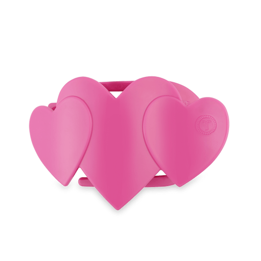 Flat Hair Clip | Medium | Pink Heart to Heart - She Chester