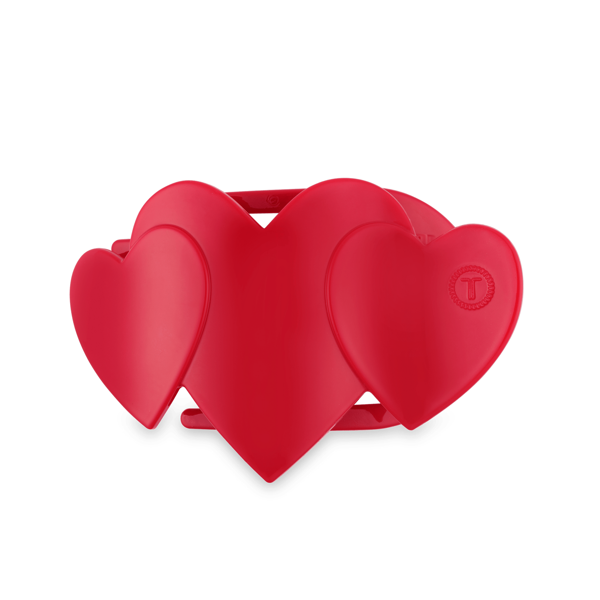 Flat Hair Clip | Medium | Red Heart to Heart - She Chester
