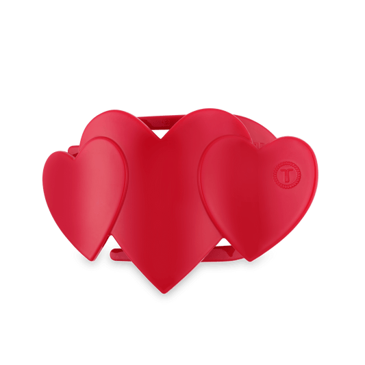 Flat Hair Clip | Medium | Red Heart to Heart - She Chester