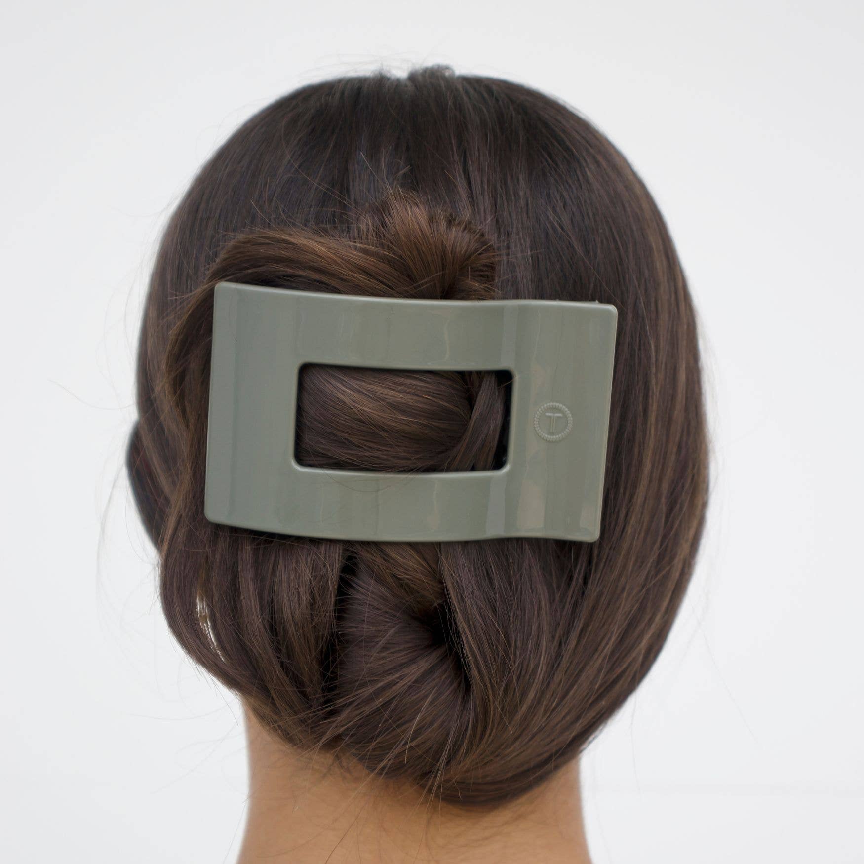 Flat Rectangle Hair Clip | Large | Sage It Ain't So - She Chester
